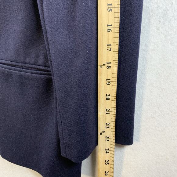 VTG Womens 100% Wool Blazer Sz 14 Navy Old Money Academia Preppy Professional - Picture 8 of 12